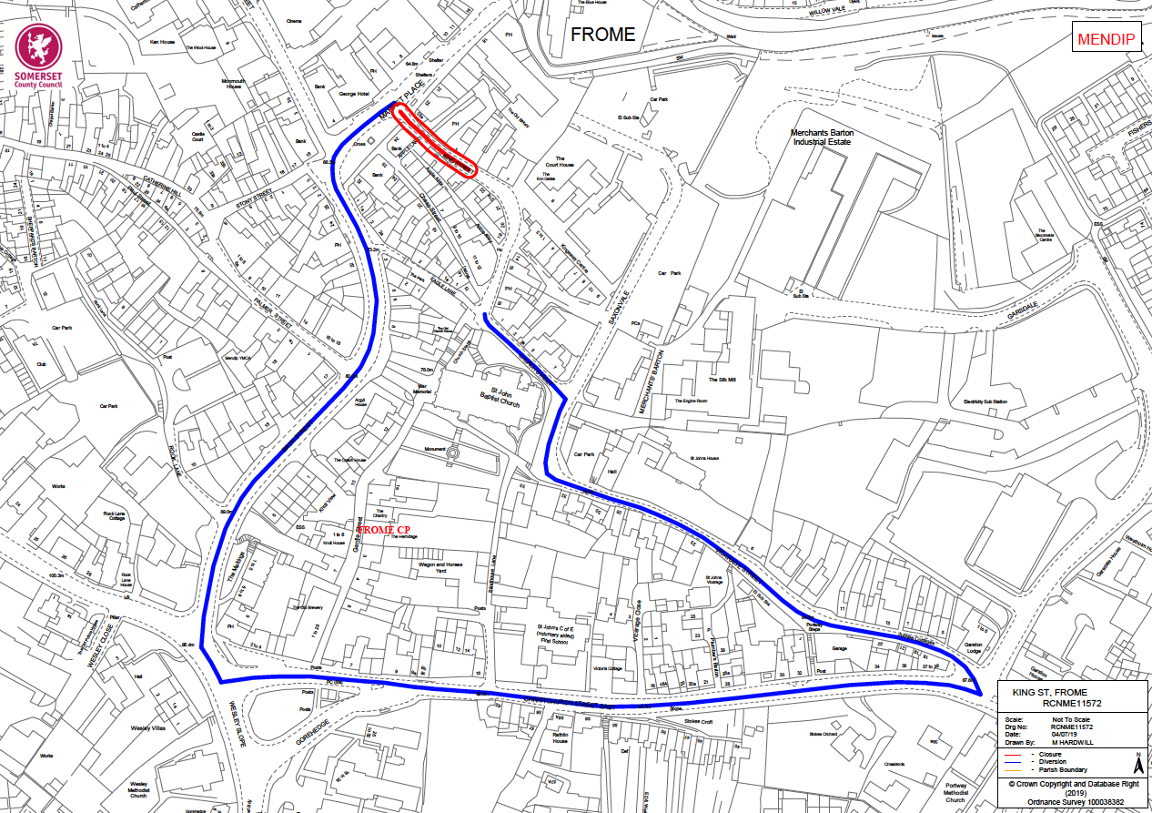Temporary road closures for August Frome Town Council